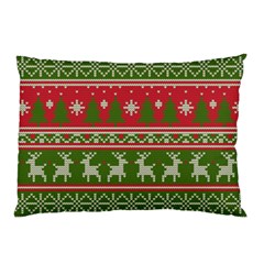 Christmas Knitting Pattern Pillow Case (two Sides) by Vaneshart