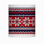 Beautiful Knitted Christmas Pattern White Mugs Center