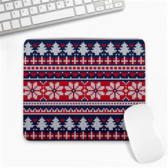 Beautiful Knitted Christmas Pattern Large Mousepads by Vaneshart