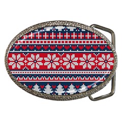 Beautiful Knitted Christmas Pattern Belt Buckles by Vaneshart