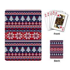 Beautiful Knitted Christmas Pattern Playing Cards Single Design (rectangle) by Vaneshart