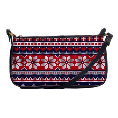 Beautiful Knitted Christmas Pattern Shoulder Clutch Bag