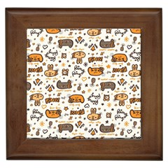 Animal Patterns Safari Framed Tile by Vaneshart