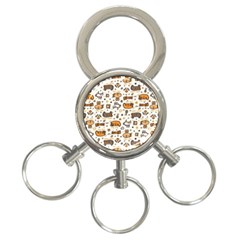 Animal Patterns Safari 3-ring Key Chain by Vaneshart