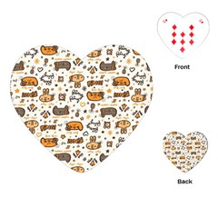 Animal Patterns Safari Playing Cards Single Design (heart) by Vaneshart