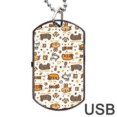 Animal Patterns Safari Dog Tag Usb Flash (one Side) by Vaneshart