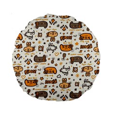 Animal Patterns Safari Standard 15  Premium Round Cushions by Vaneshart