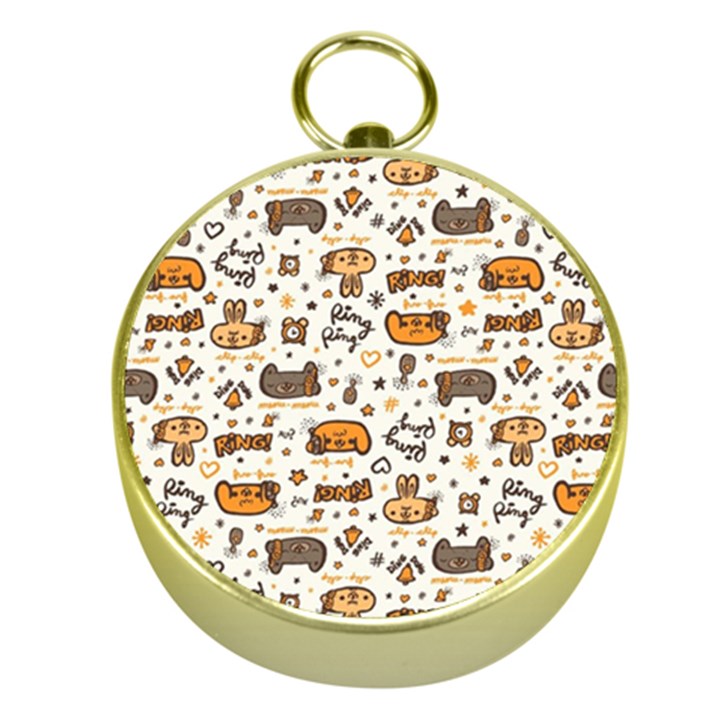 Animal Patterns Safari Gold Compasses