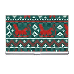 Beautiful Knitted Christmas Pattern Business Card Holder by Vaneshart