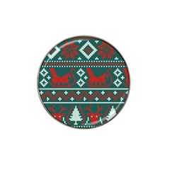 Beautiful Knitted Christmas Pattern Hat Clip Ball Marker (4 Pack) by Vaneshart