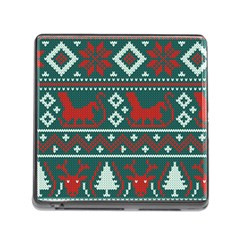 Beautiful Knitted Christmas Pattern Memory Card Reader (square 5 Slot) by Vaneshart