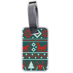 Beautiful Knitted Christmas Pattern Luggage Tag (two Sides) by Vaneshart