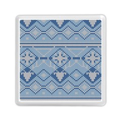 Beautiful Knitted Christmas Pattern Memory Card Reader (square) by Vaneshart