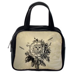 Owl On A Dreamcatcher Classic Handbag (one Side) by FantasyWorld7