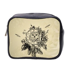 Owl On A Dreamcatcher Mini Toiletries Bag (two Sides) by FantasyWorld7