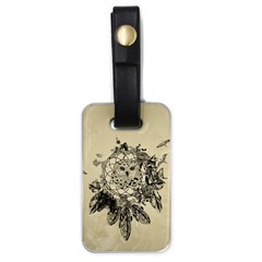 Owl On A Dreamcatcher Luggage Tag (one Side) by FantasyWorld7