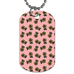 Daisy Pink Dog Tag (two Sides) by snowwhitegirl