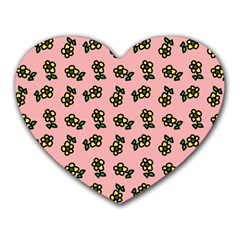 Daisy Pink Heart Mousepads by snowwhitegirl