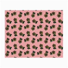 Daisy Pink Small Glasses Cloth (2 Sides) by snowwhitegirl