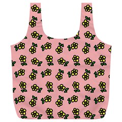 Daisy Pink Full Print Recycle Bag (xl) by snowwhitegirl