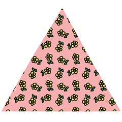 Daisy Pink Wooden Puzzle Triangle