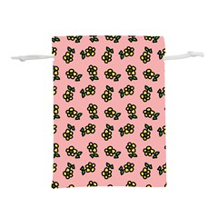 Daisy Pink Lightweight Drawstring Pouch (m)