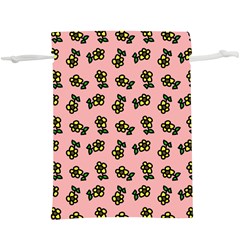 Daisy Pink  Lightweight Drawstring Pouch (xl)