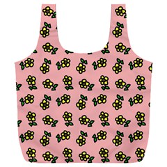 Daisy Pink Full Print Recycle Bag (xxl) by snowwhitegirl