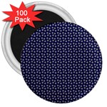 Grey Star Navy Blue 3  Magnets (100 pack) Front