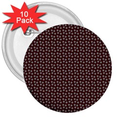 Grey Star Navy Burgundy 3  Buttons (10 Pack)  by snowwhitegirl