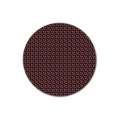 Grey Star Navy Burgundy Rubber Round Coaster (4 Pack)  by snowwhitegirl