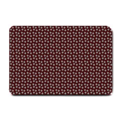 Grey Star Navy Burgundy Small Doormat  by snowwhitegirl