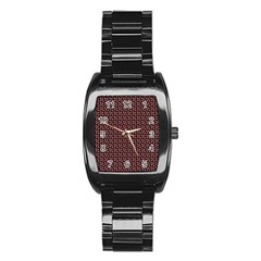 Grey Star Navy Burgundy Stainless Steel Barrel Watch by snowwhitegirl