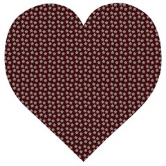 Grey Star Navy Burgundy Wooden Puzzle Heart by snowwhitegirl