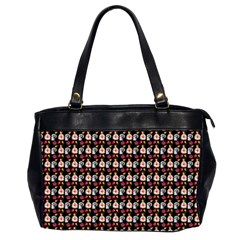 Valentine Girl Black Oversize Office Handbag (2 Sides)