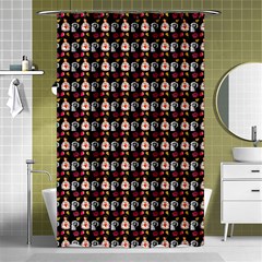 Valentine Girl Black Shower Curtain 48  X 72  (small)  by snowwhitegirl