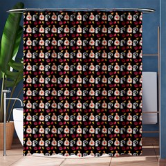 Valentine Girl Black Shower Curtain 60  X 72  (medium)  by snowwhitegirl