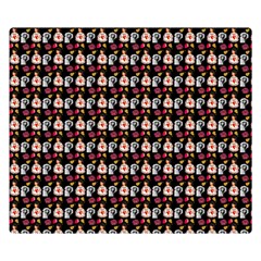 Valentine Girl Black Double Sided Flano Blanket (small)  by snowwhitegirl