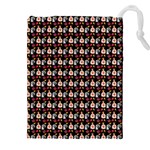 Valentine Girl Black Drawstring Pouch (4XL) Front