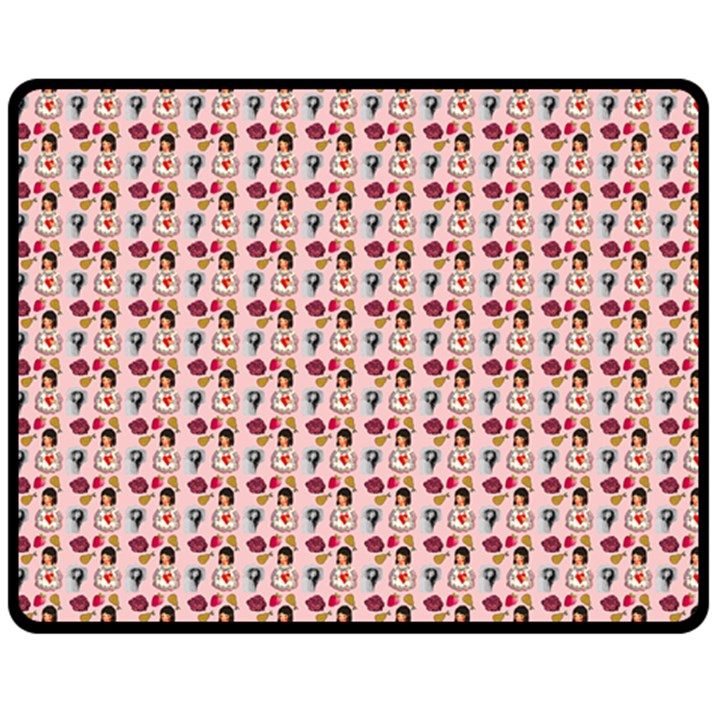 Valentine Girl Pink Double Sided Fleece Blanket (Medium) 