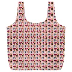 Valentine Girl Pink Full Print Recycle Bag (xxxl)