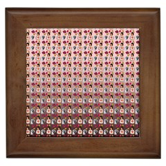 Valentine Girl Pink Ombre Framed Tile