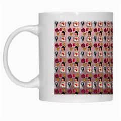 Valentine Girl Pink Ombre White Mugs