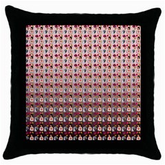 Valentine Girl Pink Ombre Throw Pillow Case (Black)