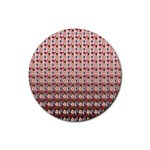 Valentine Girl Pink Ombre Rubber Coaster (Round)  Front