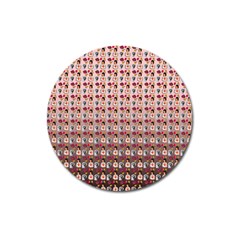 Valentine Girl Pink Ombre Magnet 3  (Round)