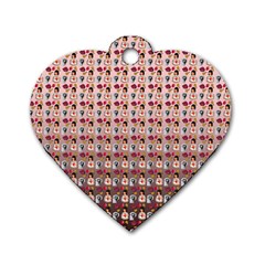 Valentine Girl Pink Ombre Dog Tag Heart (One Side)