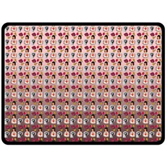 Valentine Girl Pink Ombre Fleece Blanket (large)  by snowwhitegirl