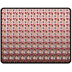 Valentine Girl Pink Ombre Double Sided Fleece Blanket (medium)  by snowwhitegirl