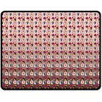 Valentine Girl Pink Ombre Double Sided Fleece Blanket (Medium)  58.8 x47.4  Blanket Front